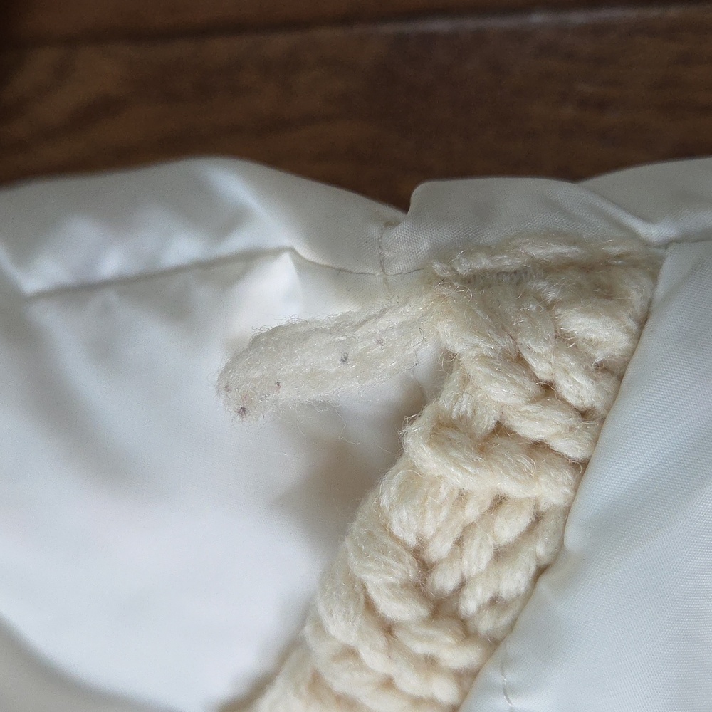 Vintage Polo Cream Knit and Down Puffer Jacket - Picture 15 of 17